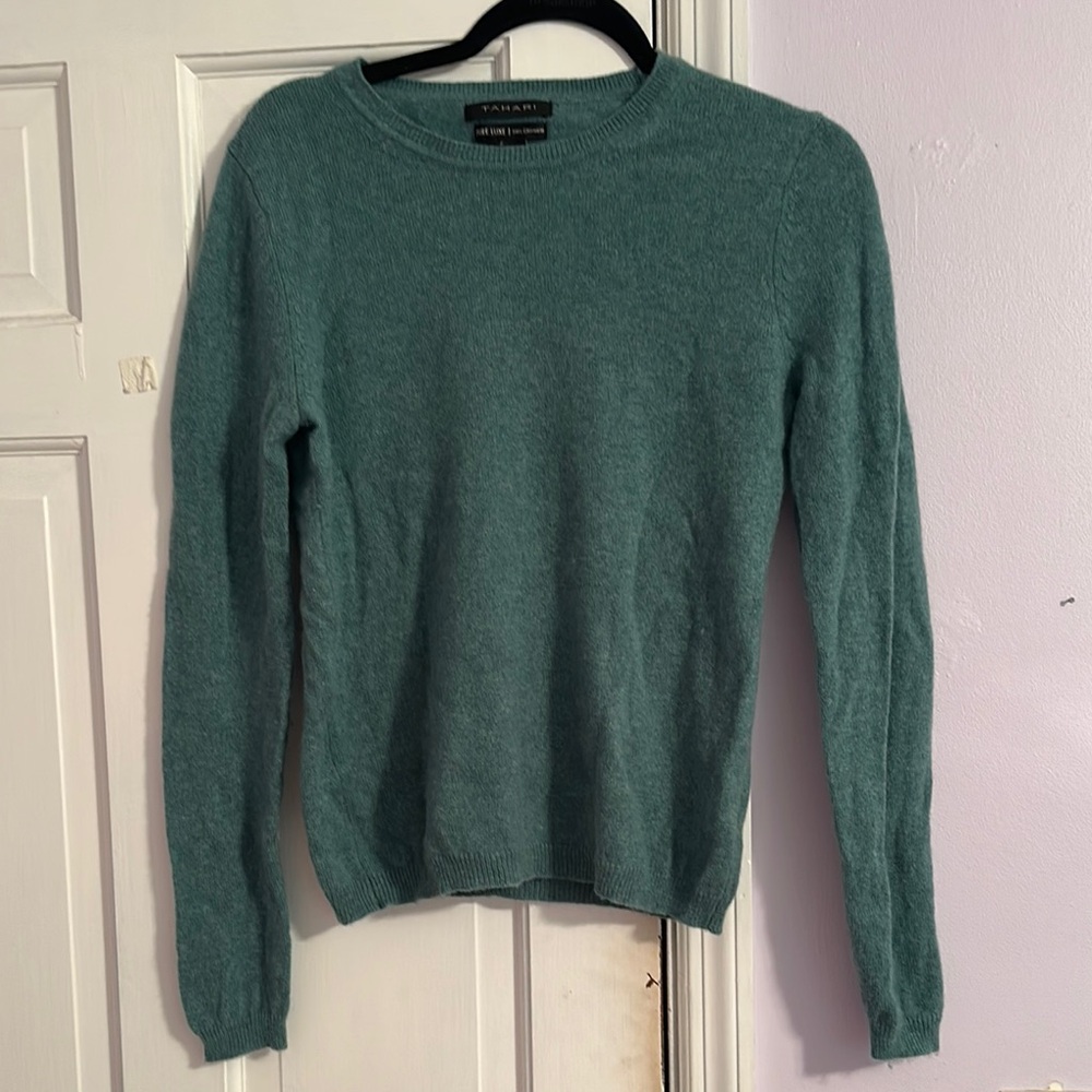 Cashmere Seafoam Crew Neck Sweater